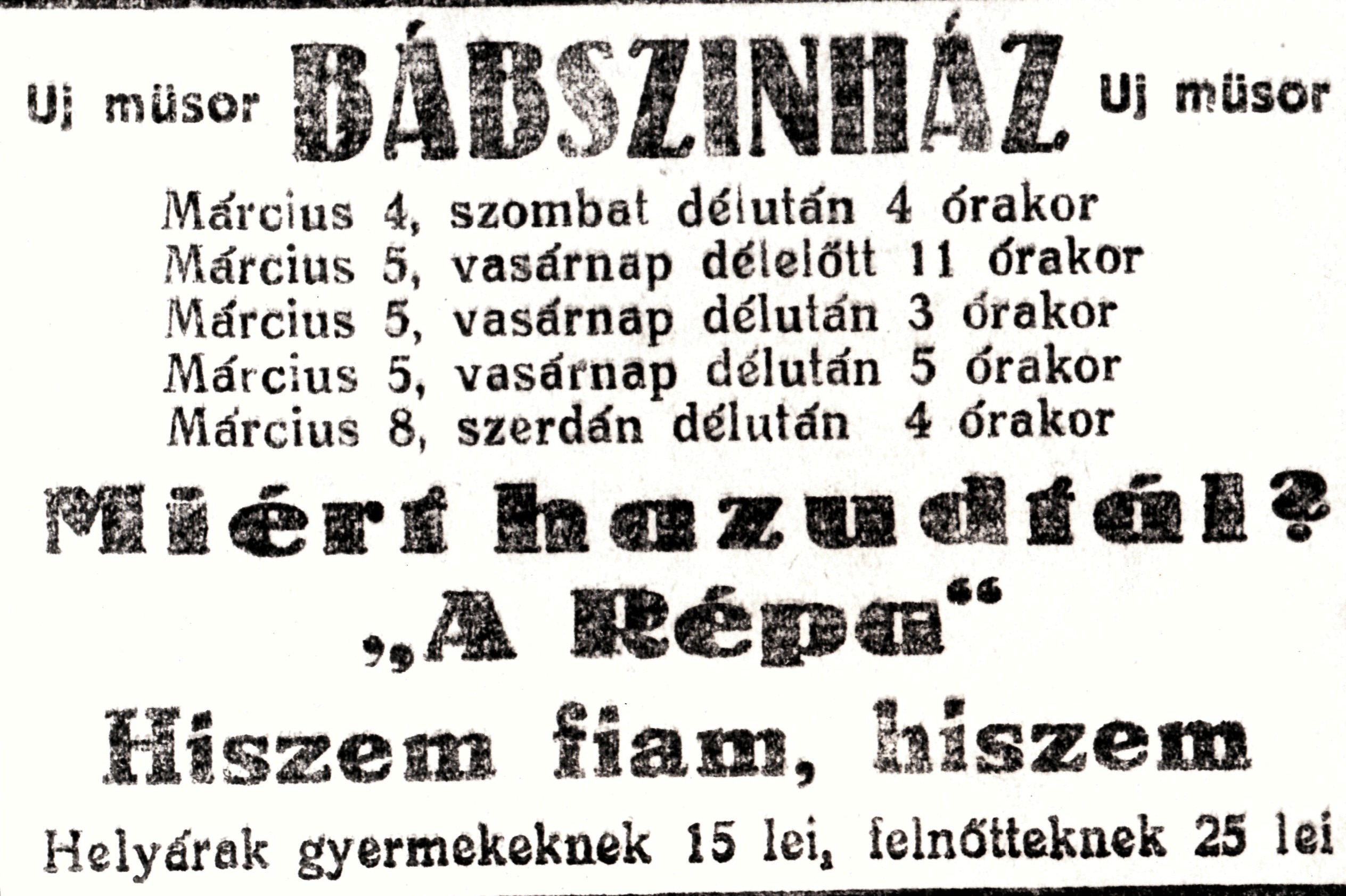 Miért hazudtál? - A répa - Hiszem, fiam, hiszem